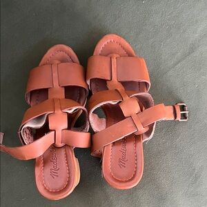 Madewell Tan Leather Strappy Sandals